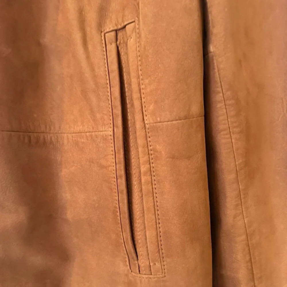 Hugo Boss Chadwick Suede Jacket in Rust Brown -‎ Size 44R - Picture 4 of 7